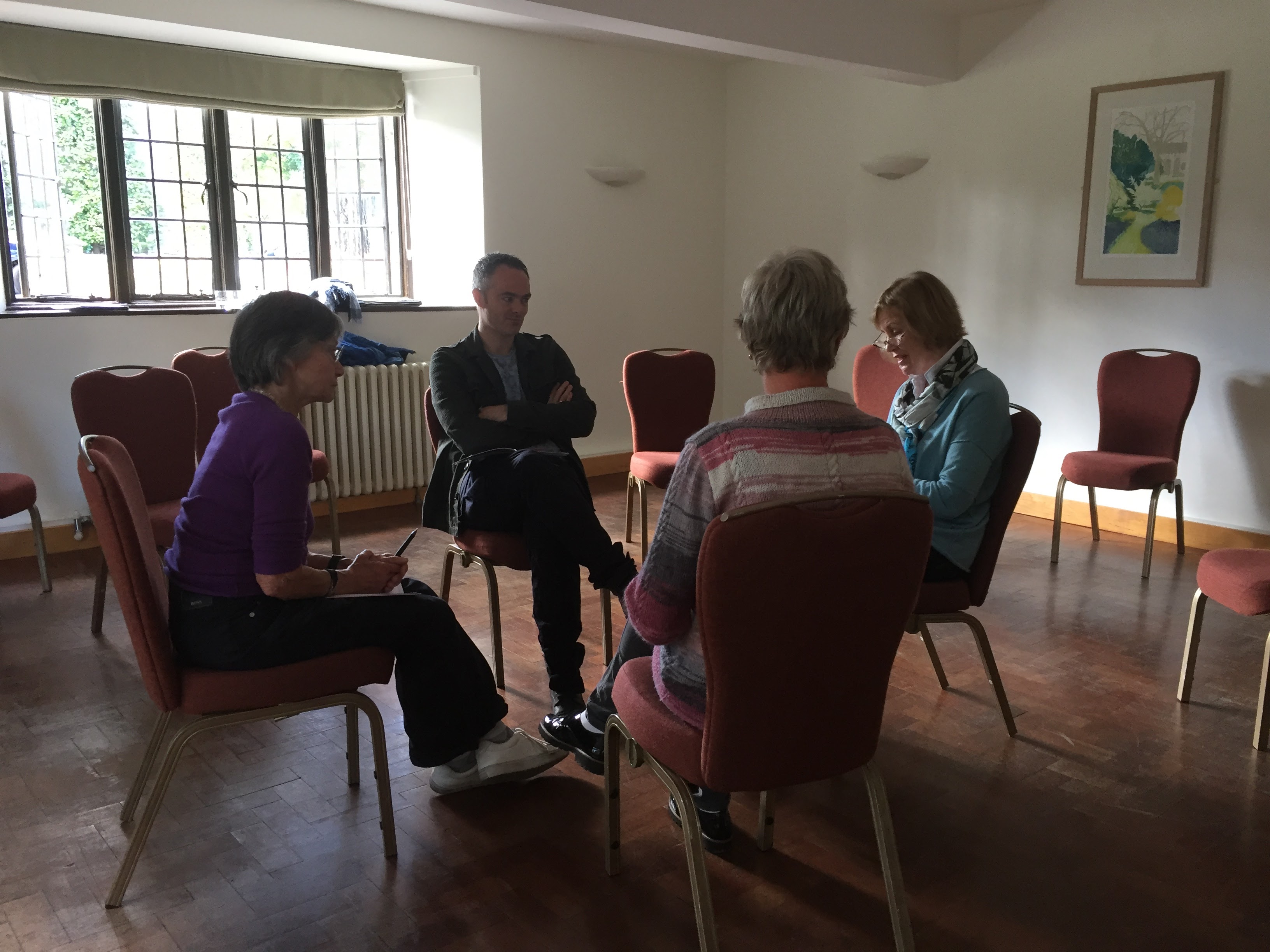 In a practice session, working on the seminar theme.