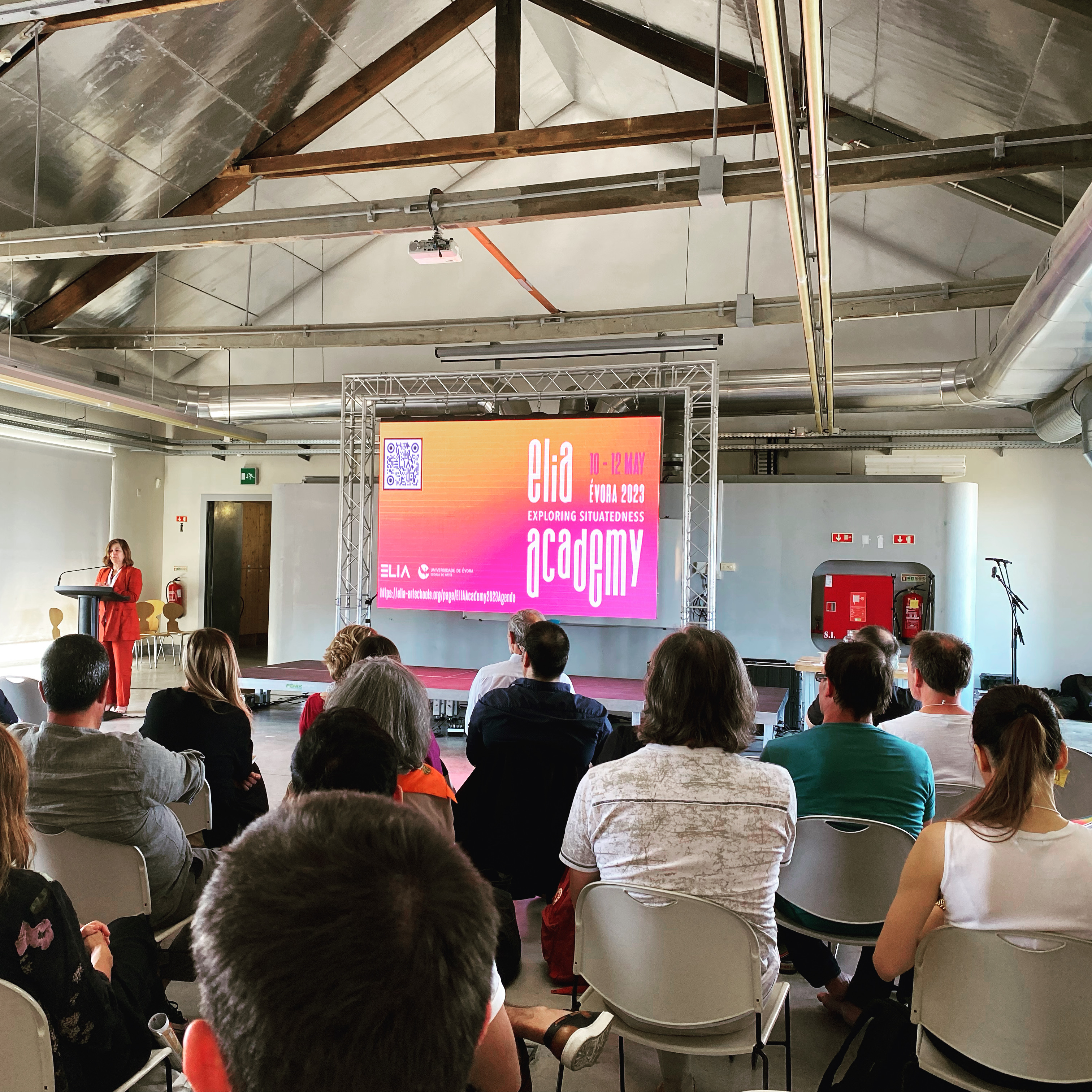 The opening of the Academy.